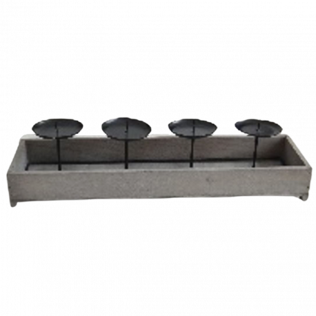 bougeoir rectangle et ses 4 supports