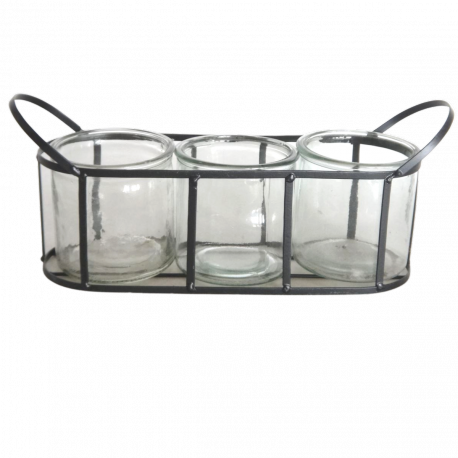 Ensemble 3 Photophores "Panier"