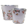 NOUVEAUTÉ: Jardinière haute en zinc "Fleurs Vintage" GM
